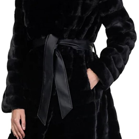 Nuage Luxuries Maxi Faux Fur Coat with Hood - Picture 3 of 6